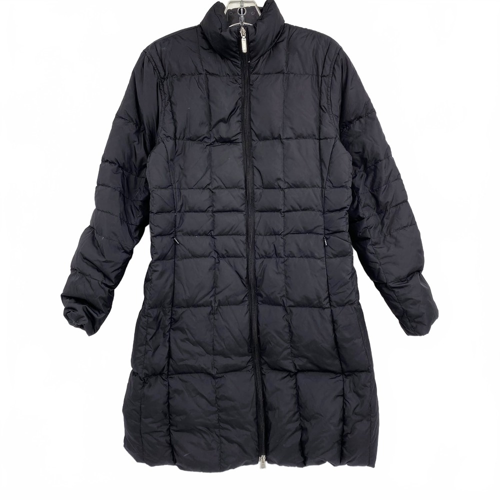 Lands’ End Black Down Puffer Coat | Women’s Size 6